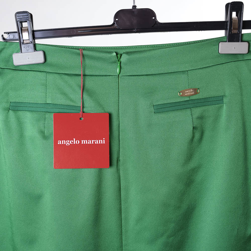 Angelo Marani gonna a tubino in misto cotone verde smeraldo - immagine 4