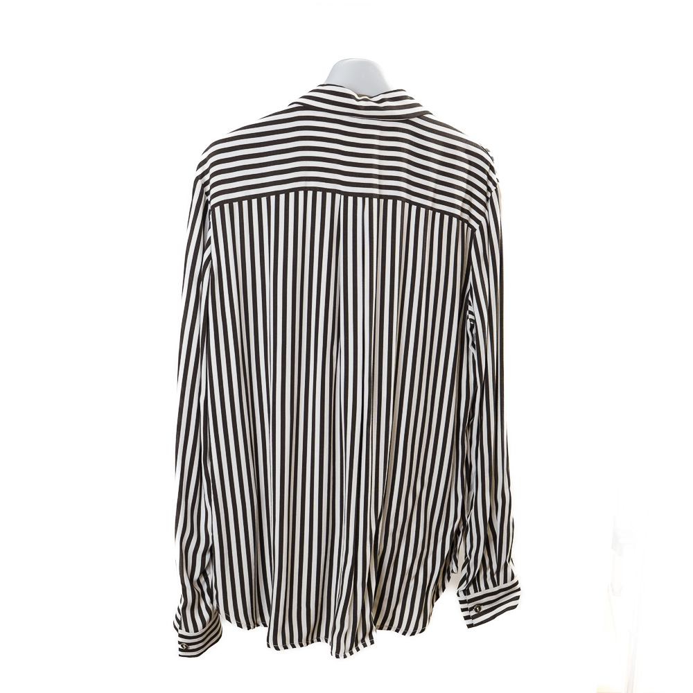 Zanetti 1965 camicia in viscosa con motivo optical bianco e nero - immagine 2
