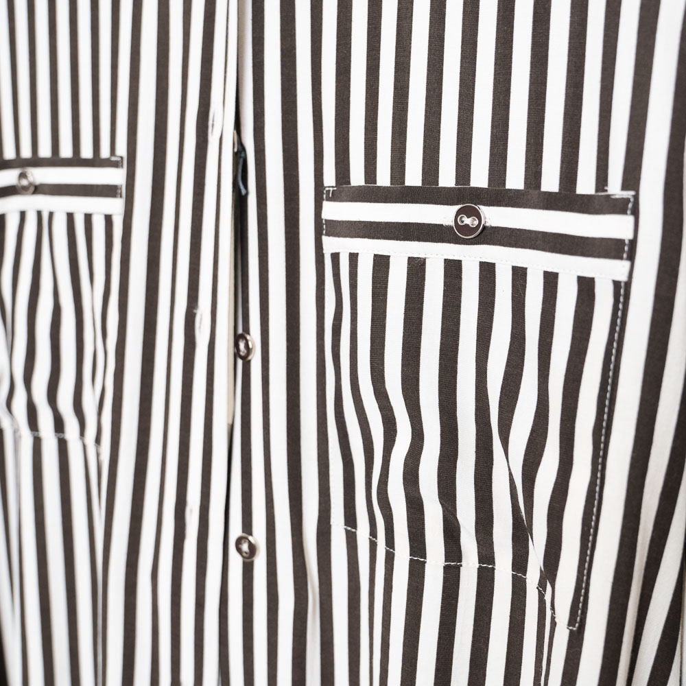 Zanetti 1965 camicia in viscosa con motivo optical bianco e nero - immagine 3