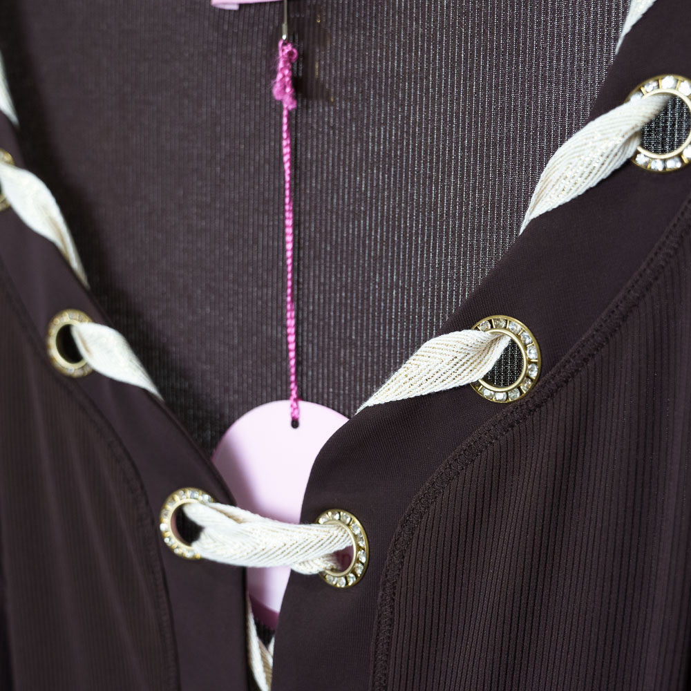 Maria Grazia Severi Darling maglia con scollo intrecciato e strass - immagine 6