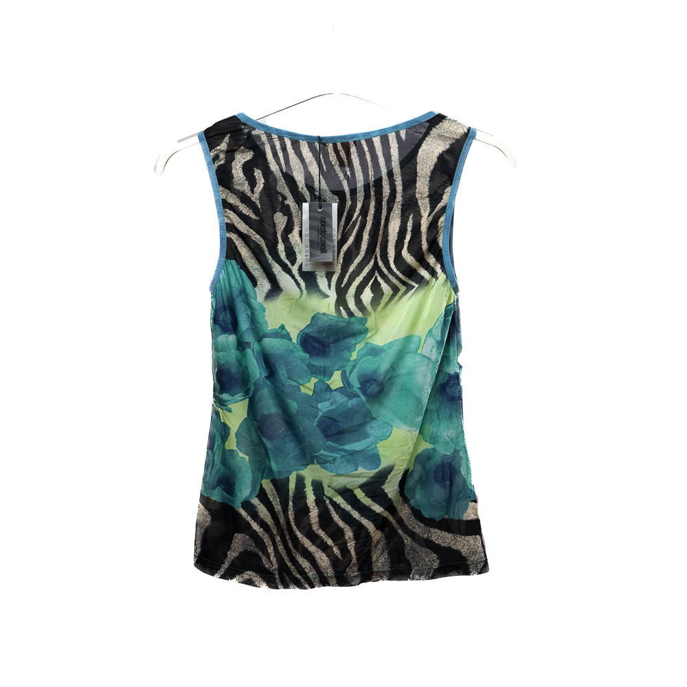 Roberto Cavalli canotta con stampe animalier e floreali - immagine 2