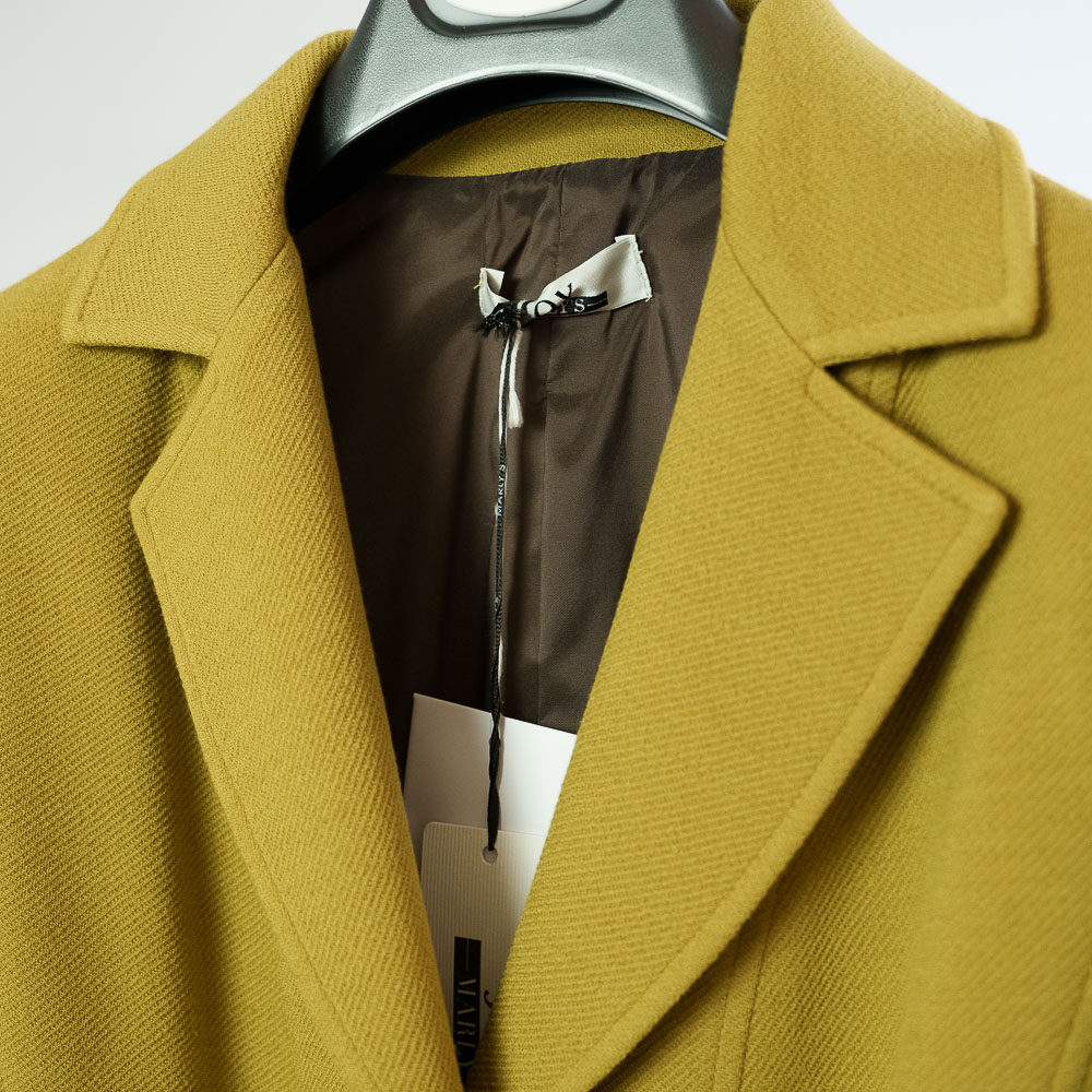 Joy Marly's giacca sartoriale giallo senape con dettaglio in pelle - immagine 2