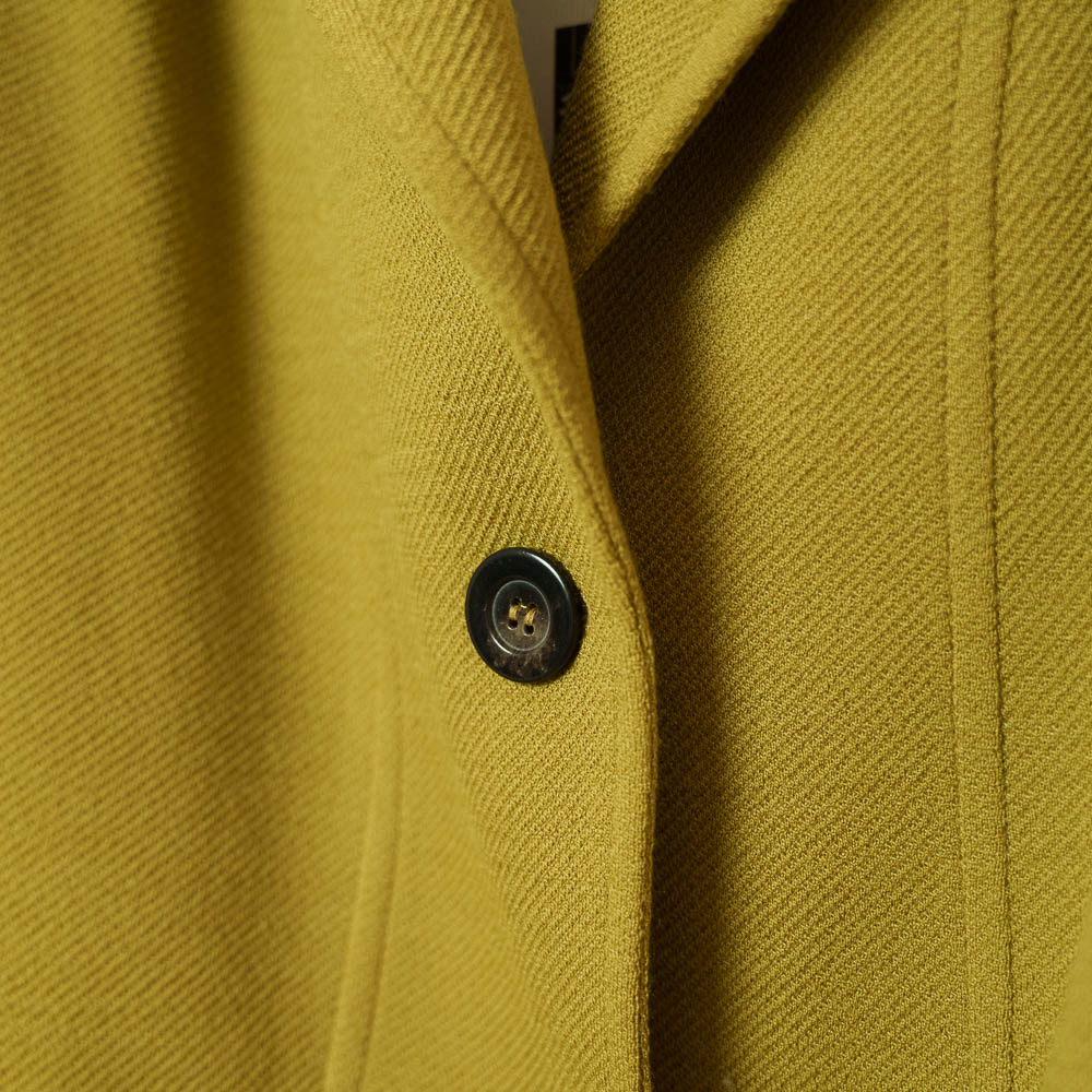 Joy Marly's giacca sartoriale giallo senape con dettaglio in pelle - immagine 3