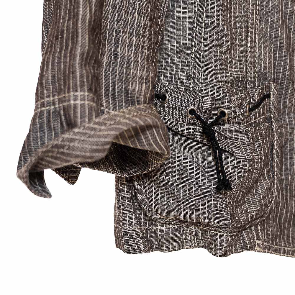 Trussardi Jeans completo in lino con microgessatura a contrasto - immagine 2