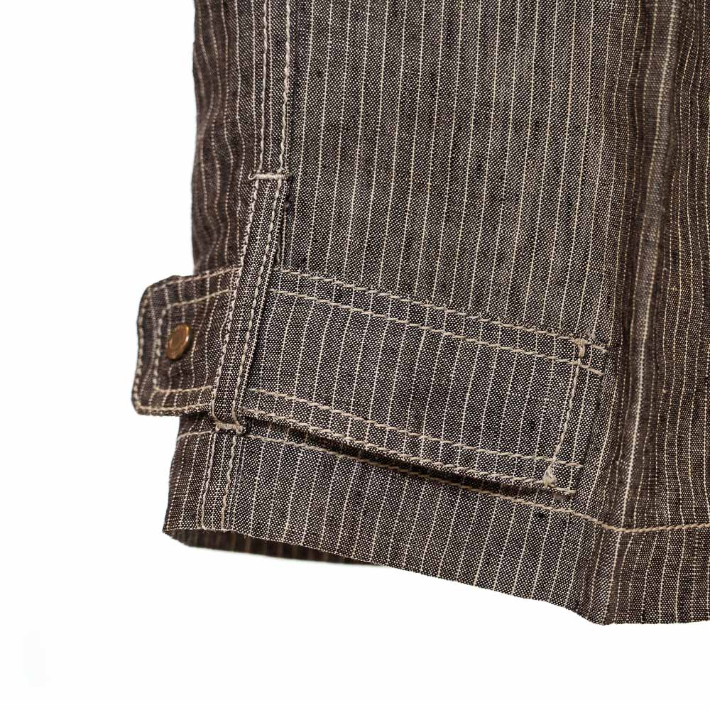 Trussardi Jeans completo in lino con microgessatura a contrasto - immagine 15