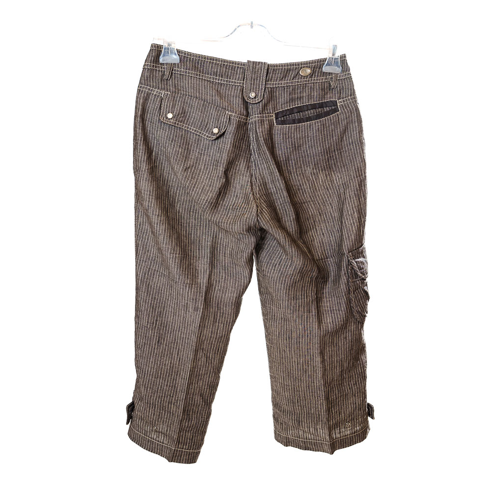 Trussardi Jeans completo in lino con microgessatura a contrasto - immagine 17