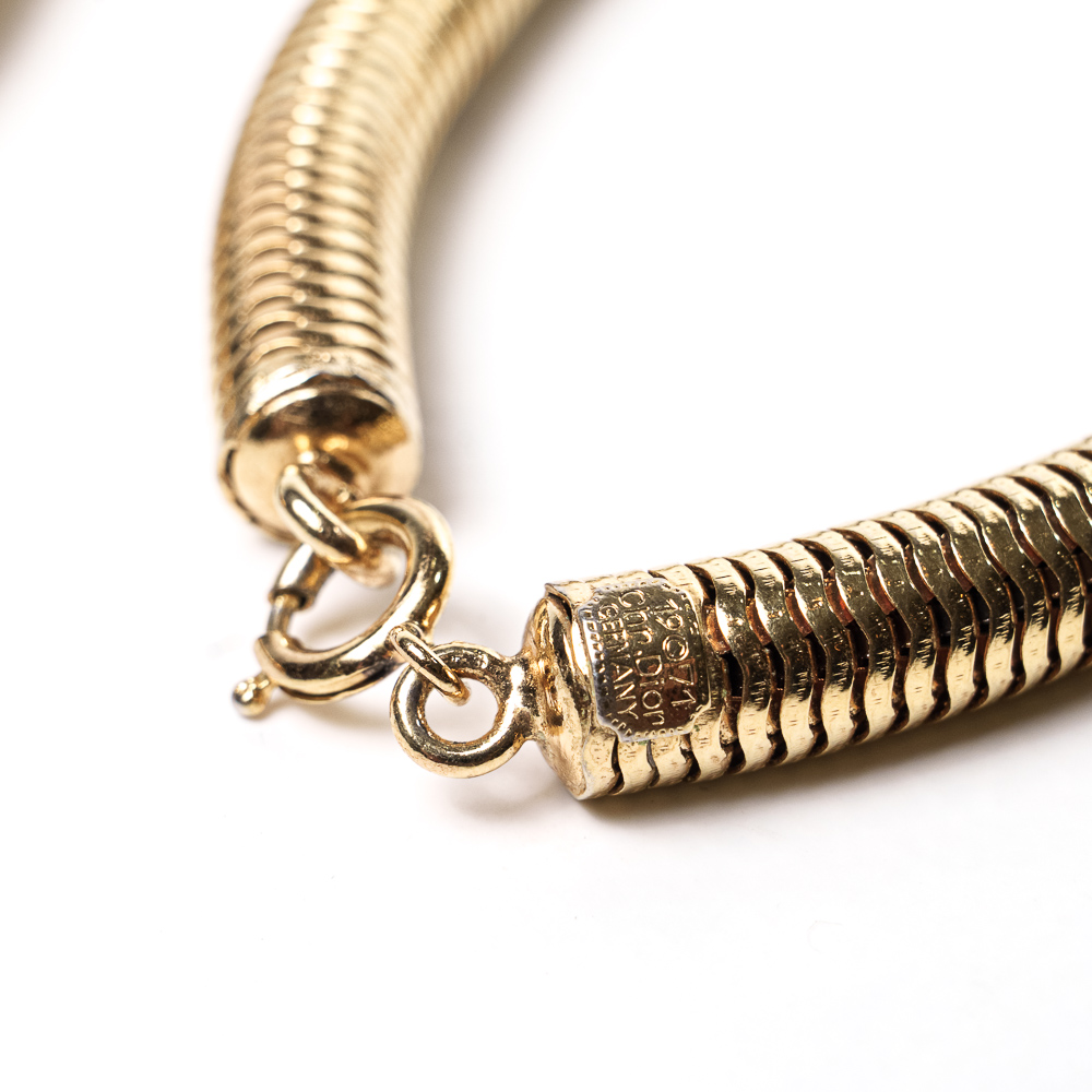 Dior collana girocollo anni '70 a struttura tubolare - immagine 2