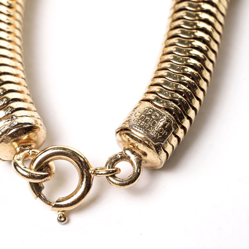 Dior collana girocollo anni '70 a struttura tubolare - immagine 3